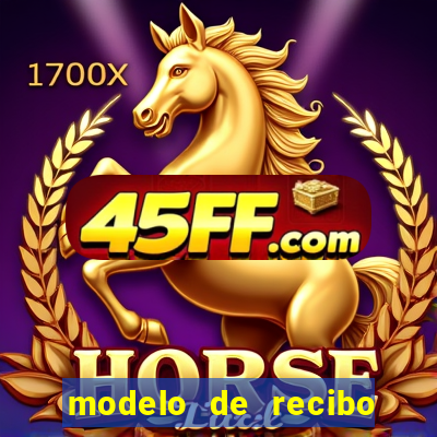 modelo de recibo de pagamento word